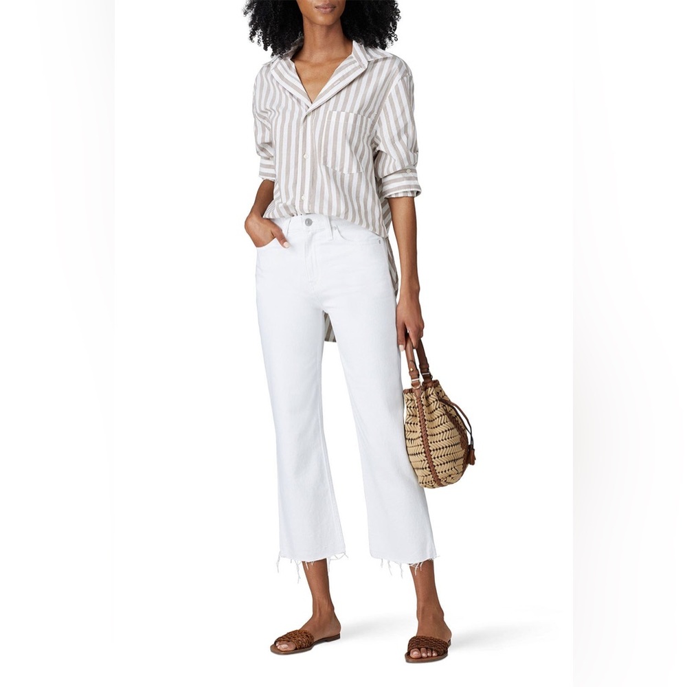 HUDSON Remi High-Rise Straight Crop White Jeans Size 27